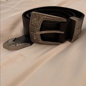 Western leather belt